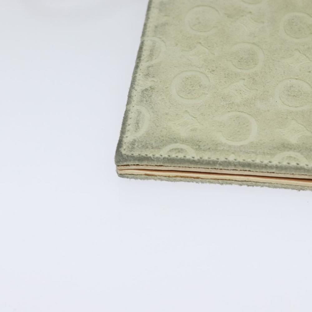 CELINE C Macadam Canvas Shoulder Wallet Suede White Auth 112493 - Picture 15 of 16